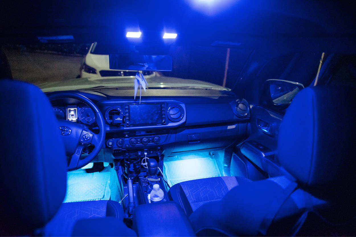 VLEDS Blue Map Lights with Teal Footwell Kit 
