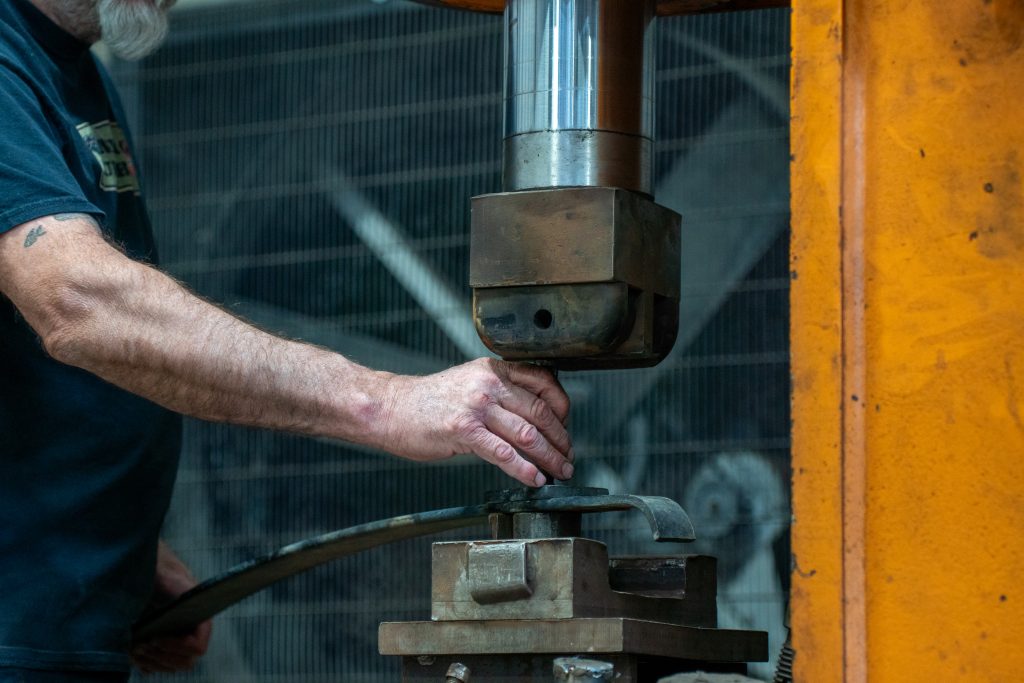 Pressing Rivets Into Tacoma Leaf Pack