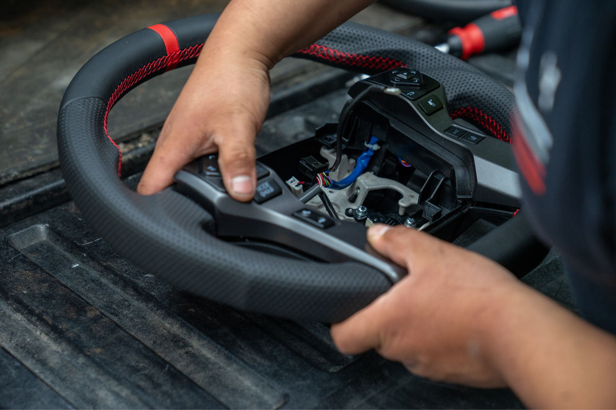 Installing OEM Controls On Leather Steering Wheel Upgrade
