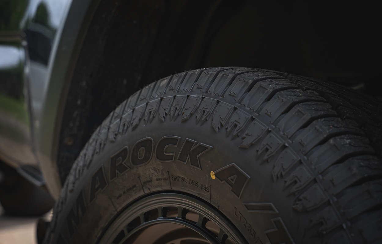 Close up of Arroyo Tamarack A/T Tires