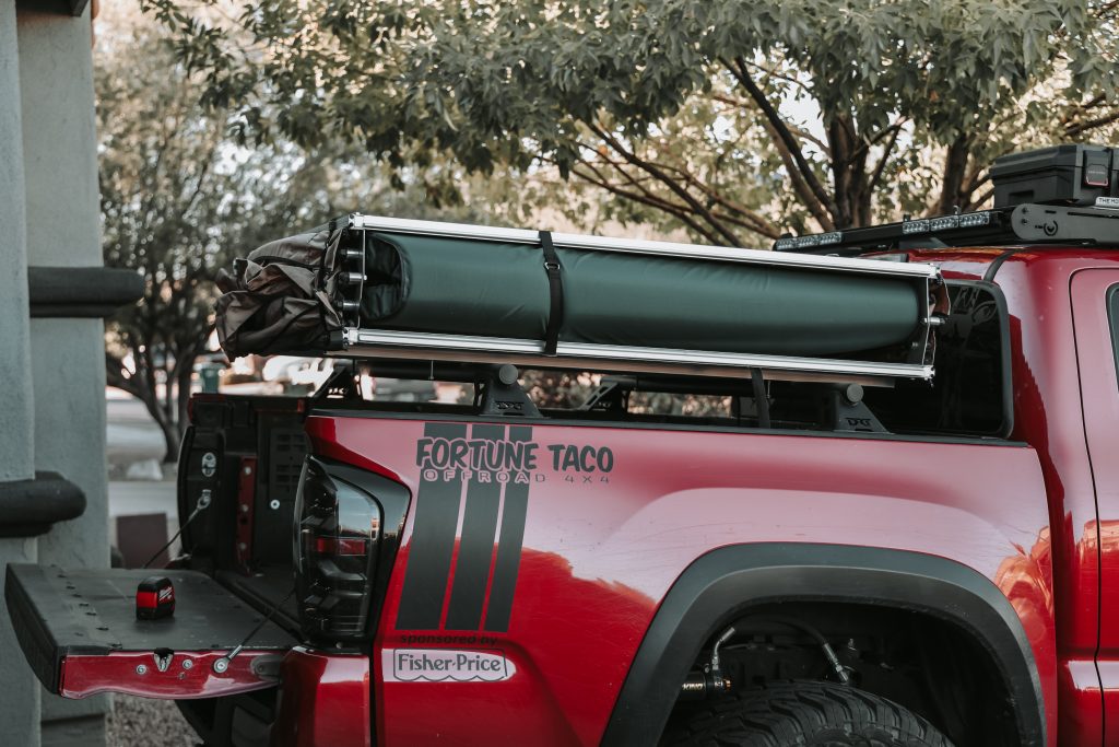 Rooftop Tent on DRT Fabrication Bed Bars