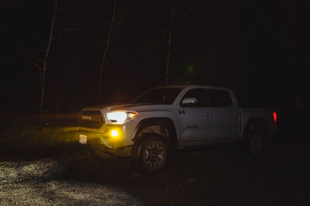 Cali Raised Amber LED Fog Lights On 3rd Gen Tacoma