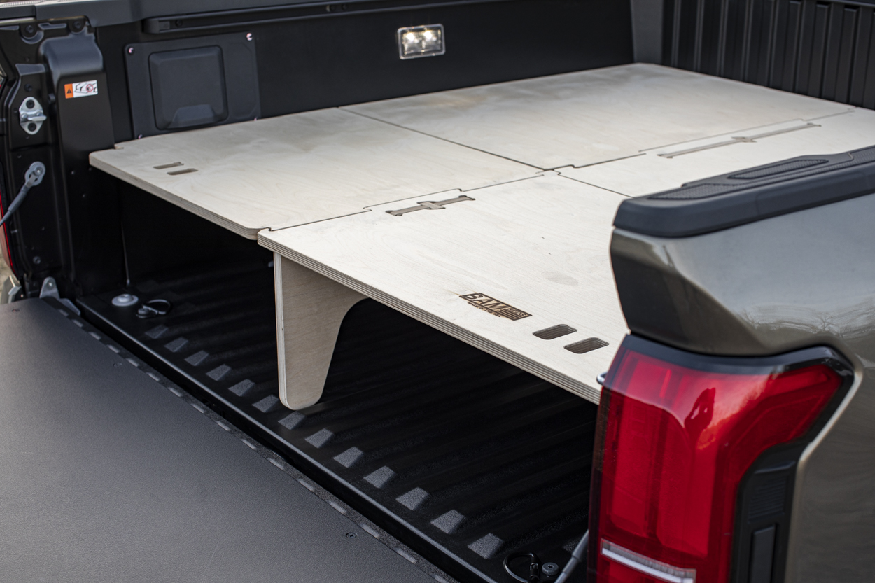 Truck Bed Sleeping Setup