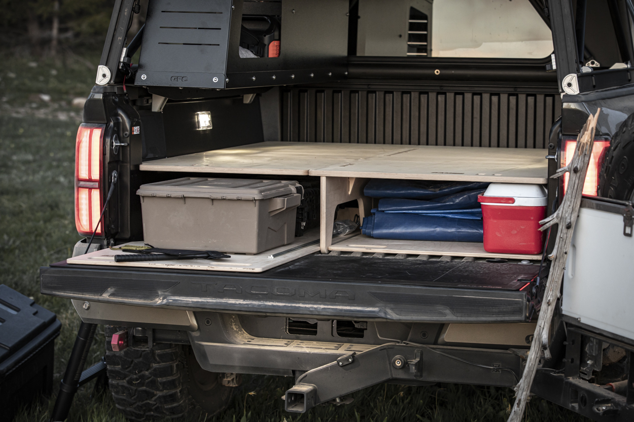 BamBeds Solo/Full Platform & Sliders In 4th Gen Tacoma