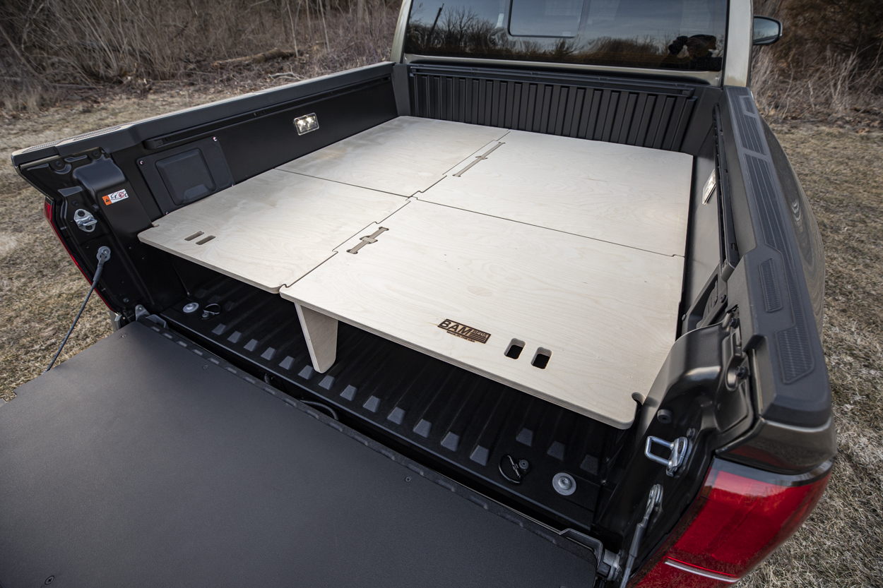 Wood Truck Bed Sleeping & Storage System