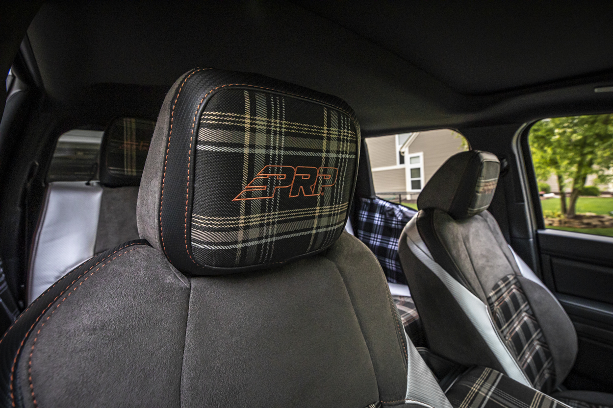 PRP Embroidered Logo On Headrest Cover