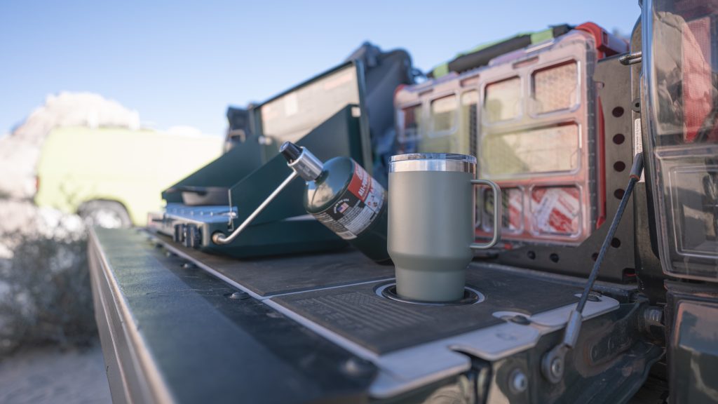 Flat Tacoma Tailgate Cover With Cup Holder