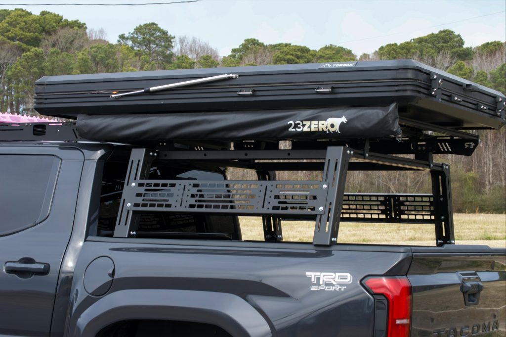 Hard Shell RTT Mounted On Cali Raised Bed Rack Roof Rack