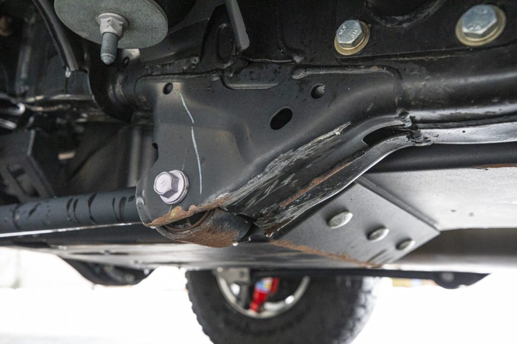 Damaged Rear Front Lower Link Mount On 4th Gen Tacoma