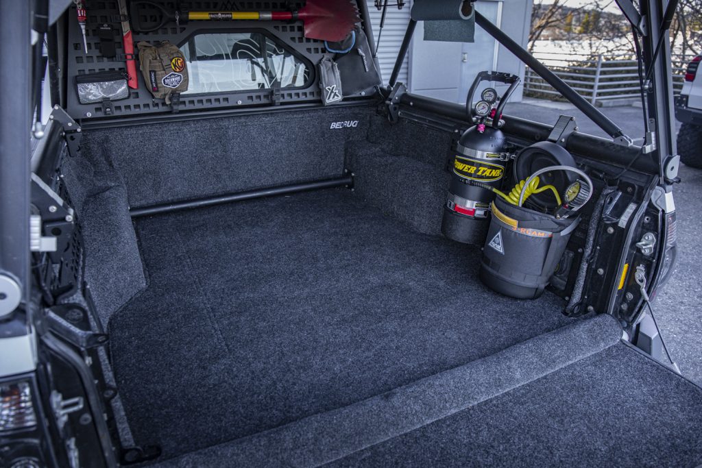 Power Tank Bedside Mount In Tacoma With Hose & Accessory Storage Solution