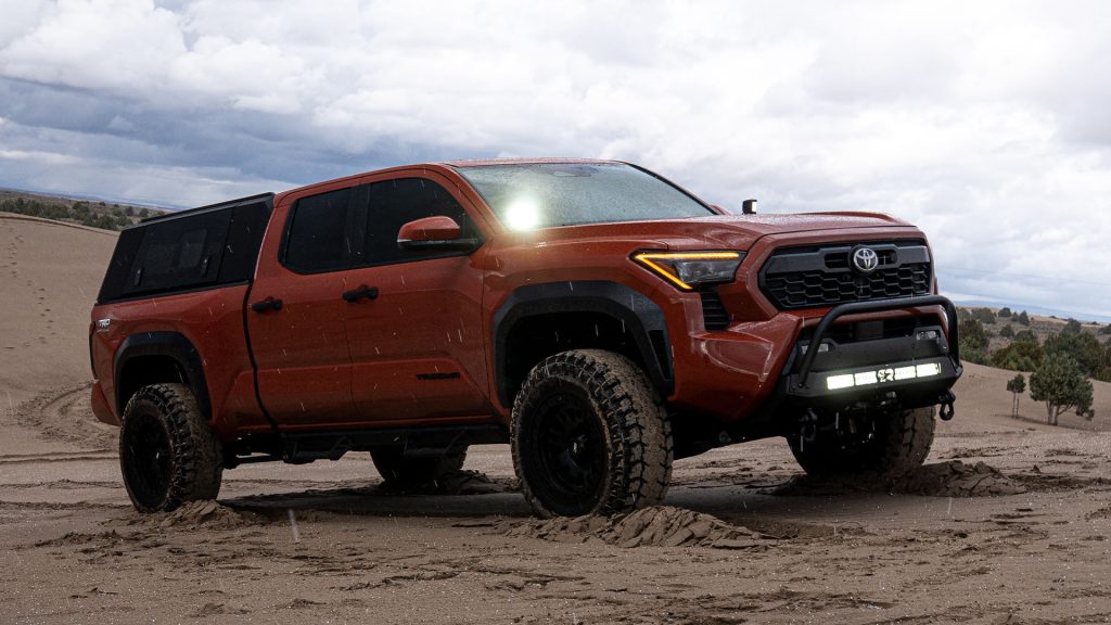 Low Profile Winch Bumper For 4G Tacoma With Bull Bar & Recovery Points