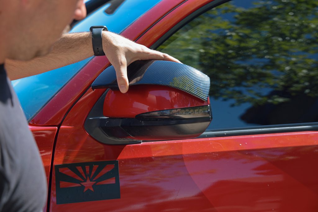 Installing Carbon Mirror Caps