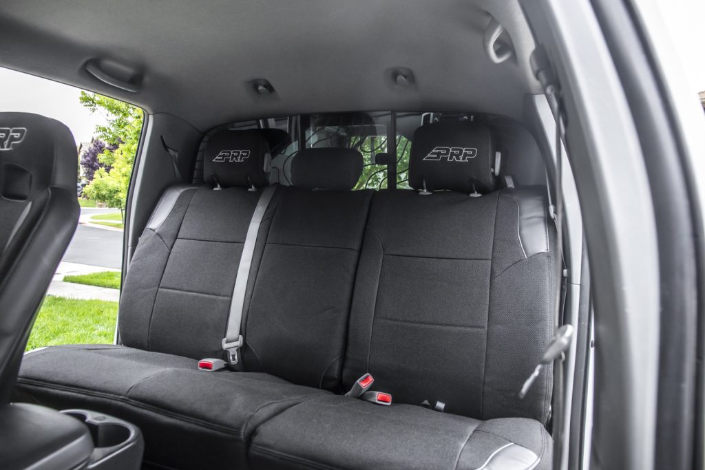 PRP Rear Seat Covers 2nd Gen Tacoma - Black Tweed & Carbon Fiber