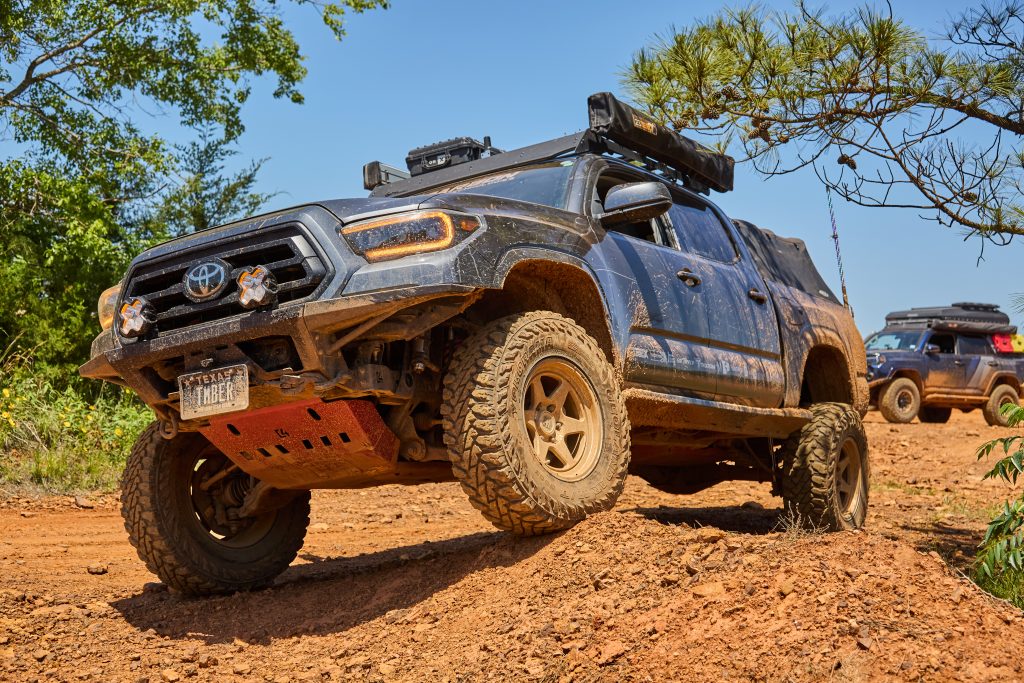 C4 Rock Runner Front Bumper With Plate Sides (No Bull Bar) On 3rd Gen Tacoma
