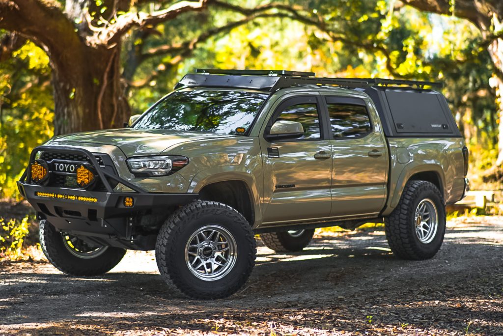 Quicksand Tacoma with C4 Overland Front Bumper & RSI Smartcap